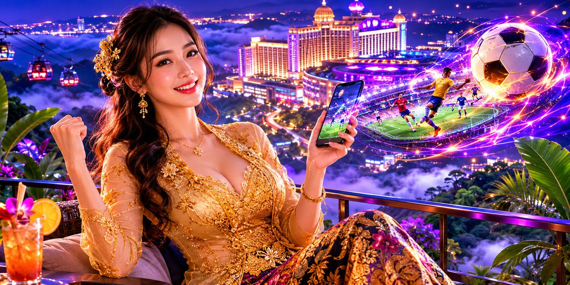 Pemain pertaruhan football di Genting Highlands berpakaian kebaya menggunakan platform dalam talian
